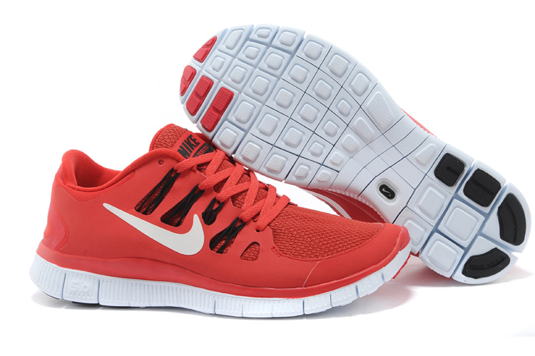 Nouvelle Nike Free 5.0 Ainsi Que Les Hommes Blancs Rouges De Chaussures De Course